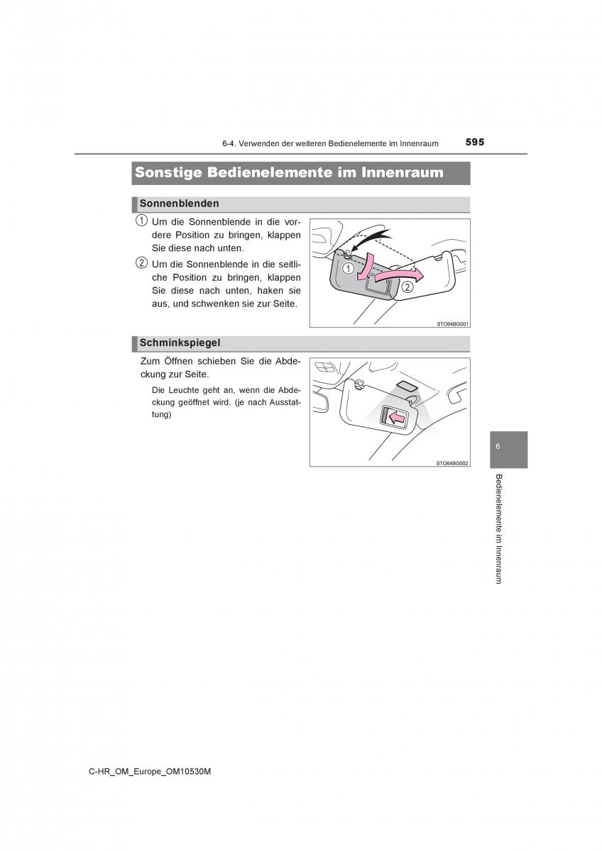 Toyota C HR Handbuch / page 595