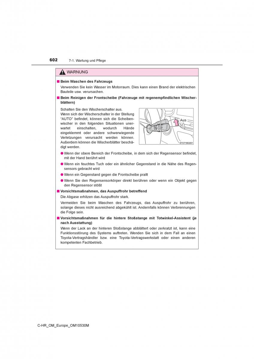 Toyota C HR Handbuch / page 602