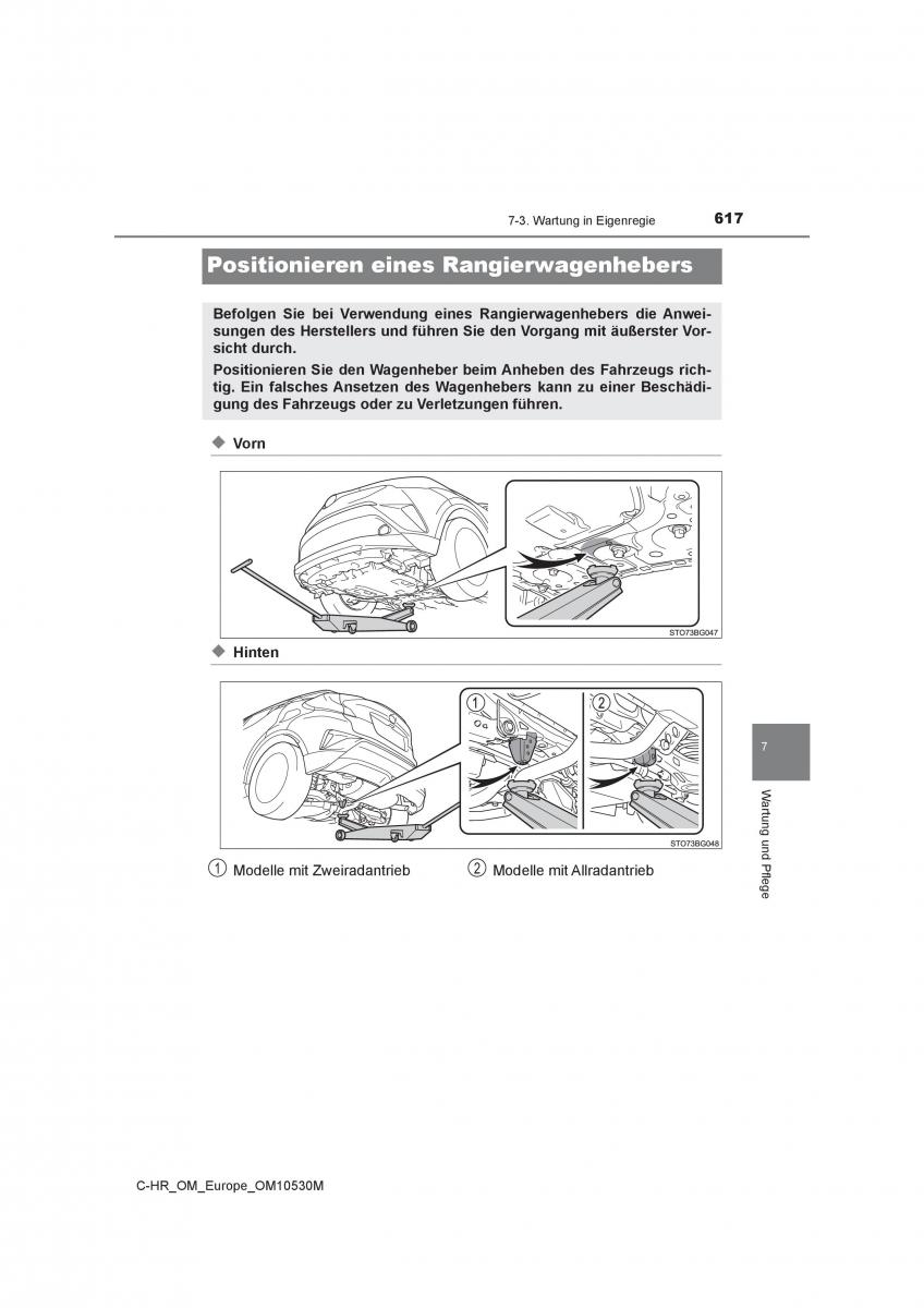 Toyota C HR Handbuch / page 617