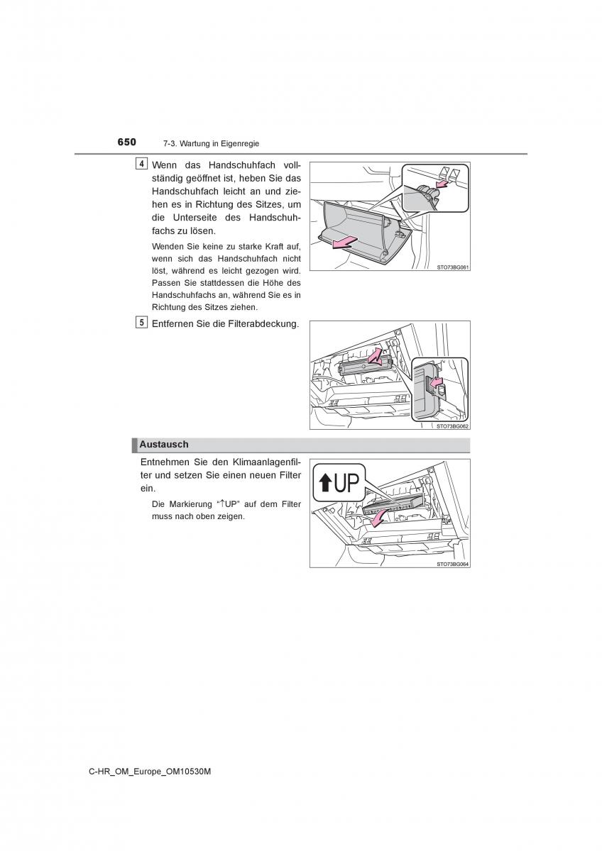 Toyota C HR Handbuch / page 650