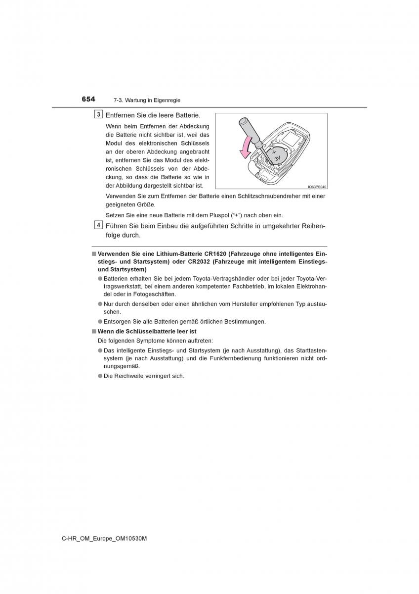 Toyota C HR Handbuch / page 654