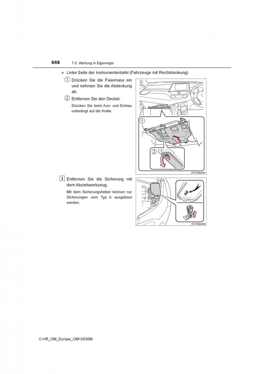 Toyota C HR Handbuch / page 658