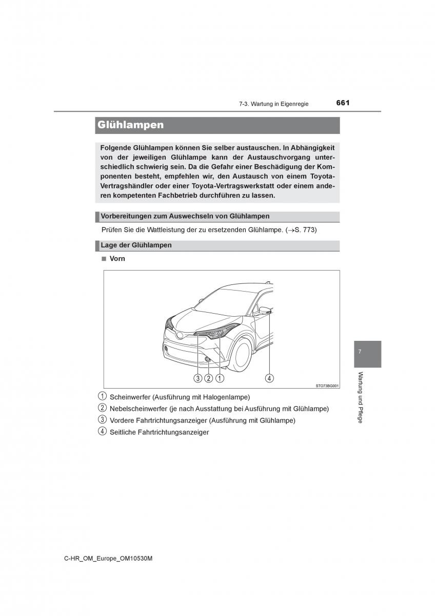 Toyota C HR Handbuch / page 661