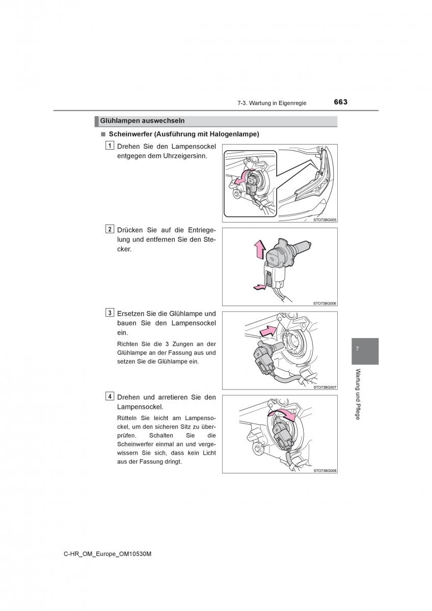 Toyota C HR Handbuch / page 663