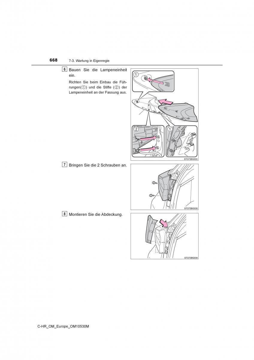 Toyota C HR Handbuch / page 668