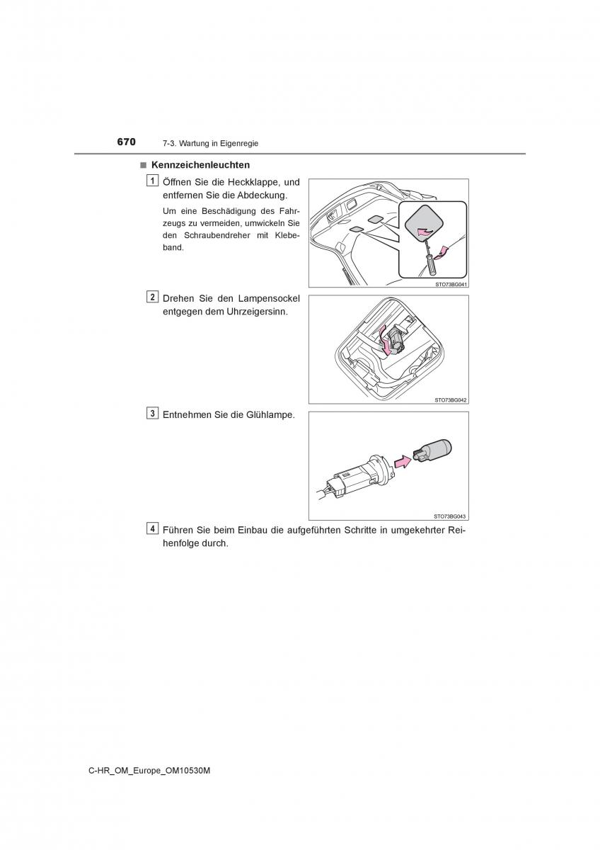 Toyota C HR Handbuch / page 670