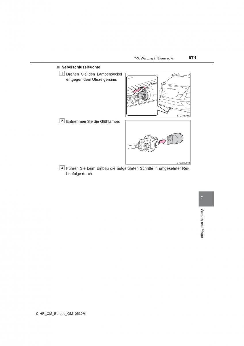 Toyota C HR Handbuch / page 671