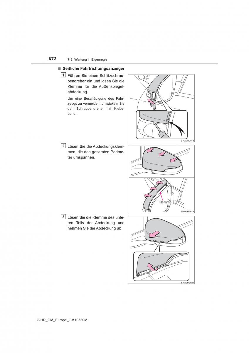 Toyota C HR Handbuch / page 672