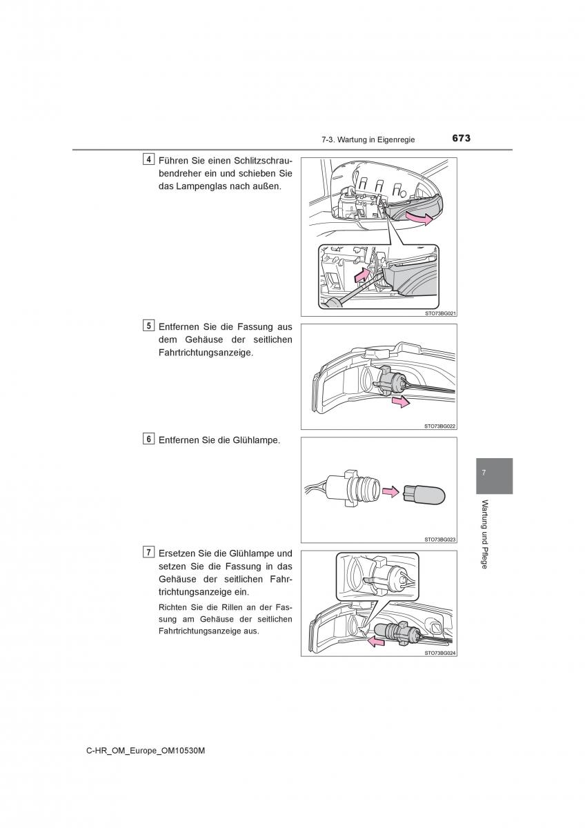 Toyota C HR Handbuch / page 673