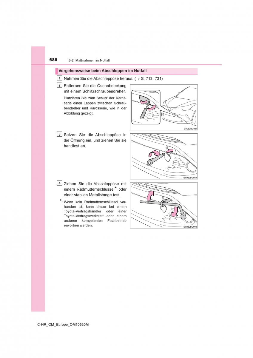 Toyota C HR Handbuch / page 686