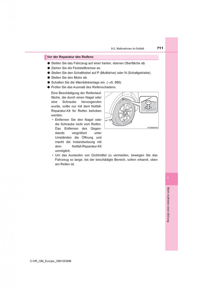 Toyota C HR Handbuch / page 711