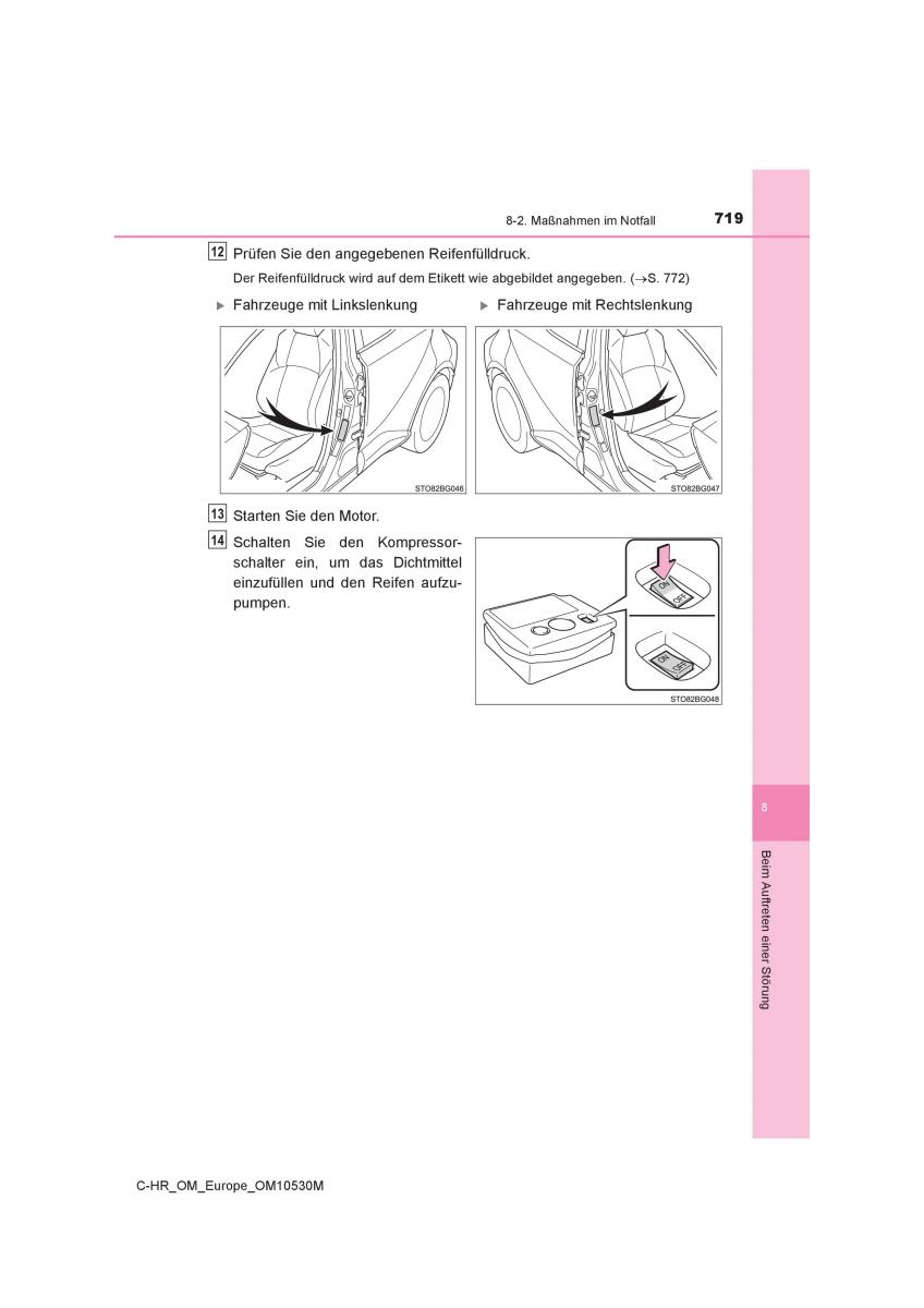 Toyota C HR Handbuch / page 719