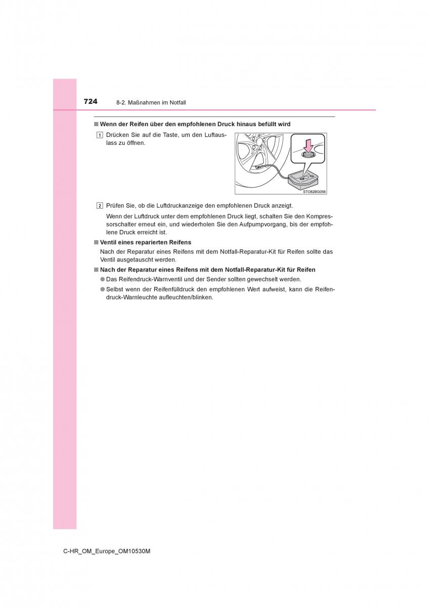 Toyota C HR Handbuch / page 724