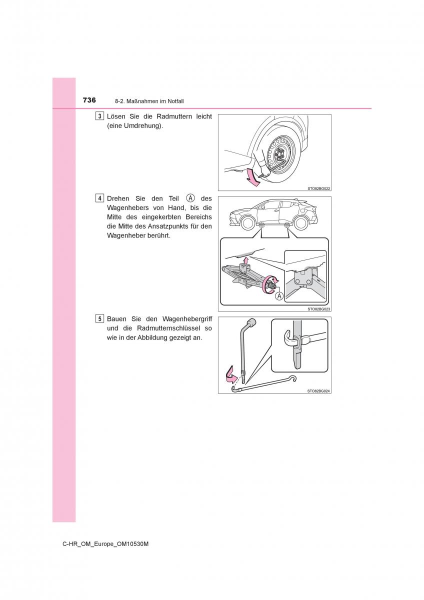 Toyota C HR Handbuch / page 736