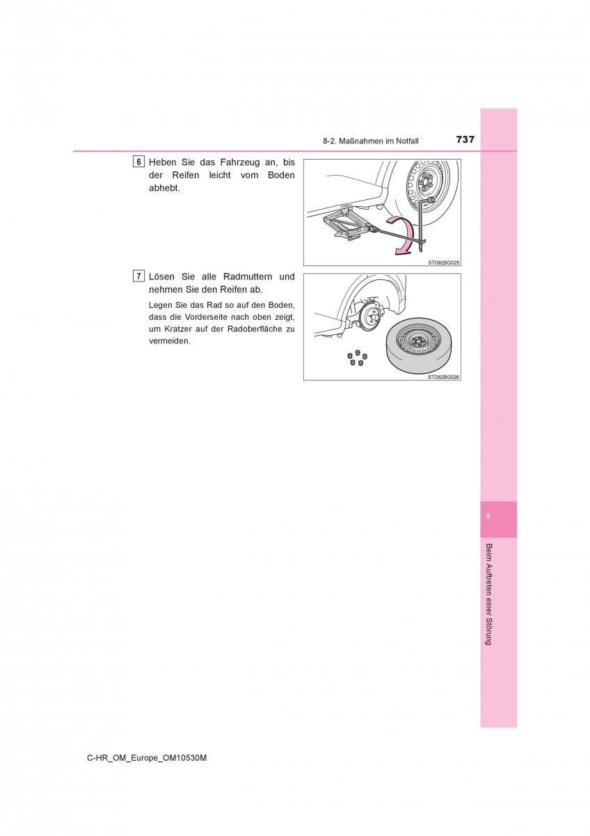 Toyota C HR Handbuch / page 737