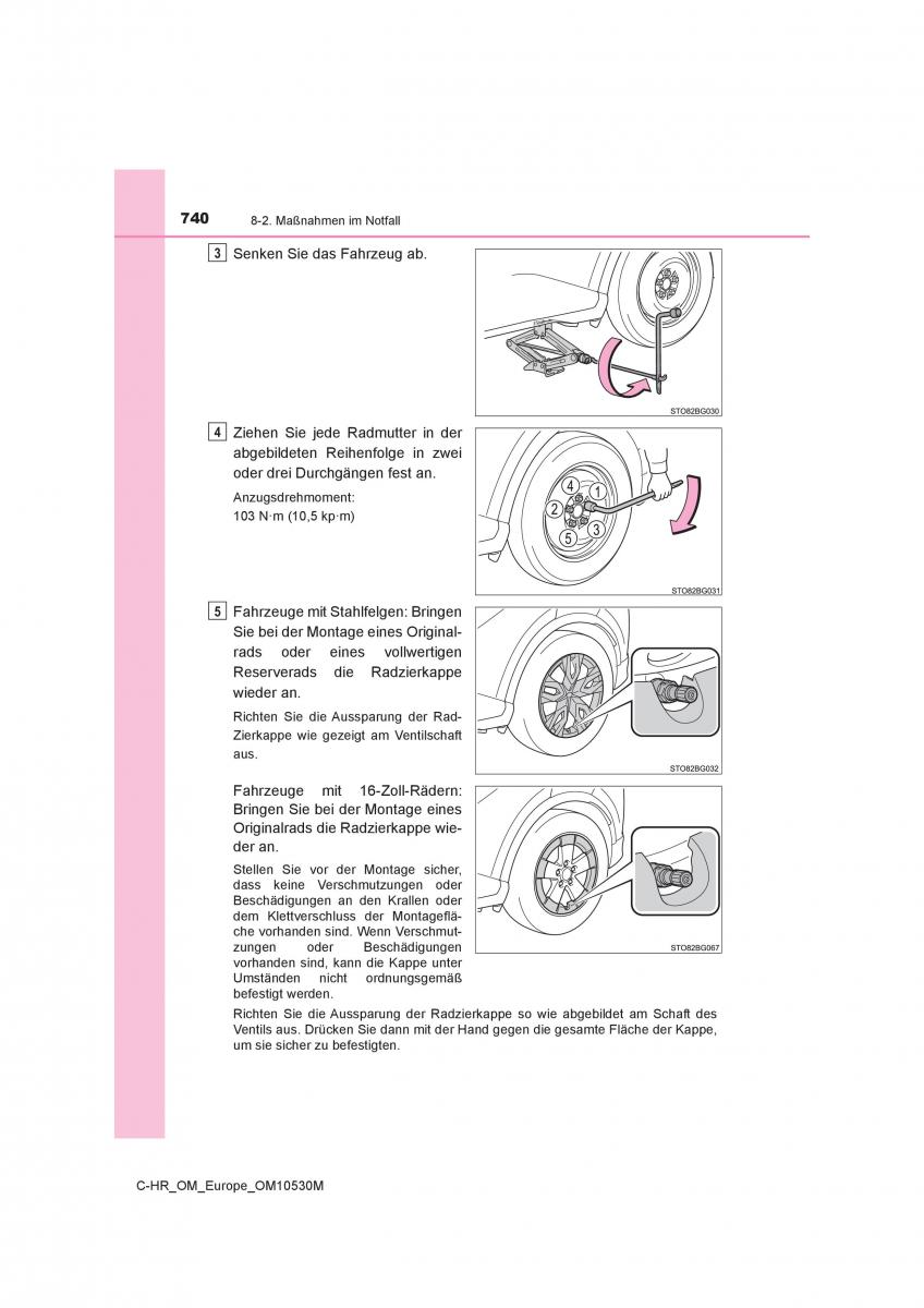 Toyota C HR Handbuch / page 740