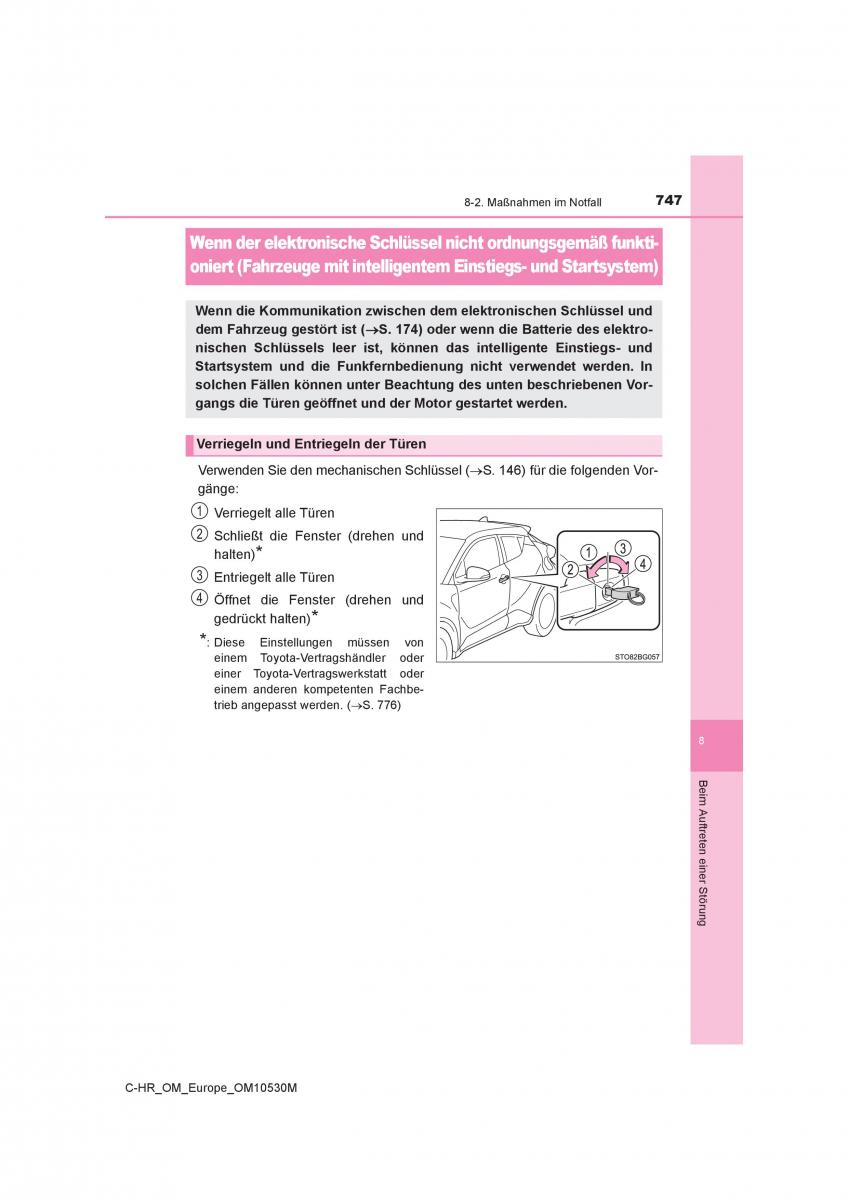 Toyota C HR Handbuch / page 747