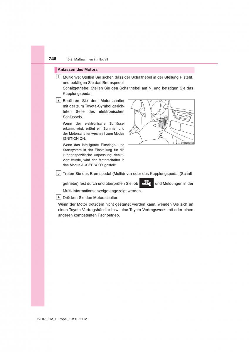 Toyota C HR Handbuch / page 748