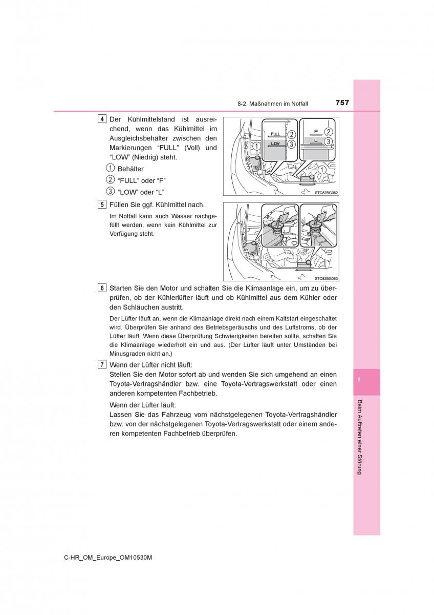 Toyota C HR Handbuch / page 757