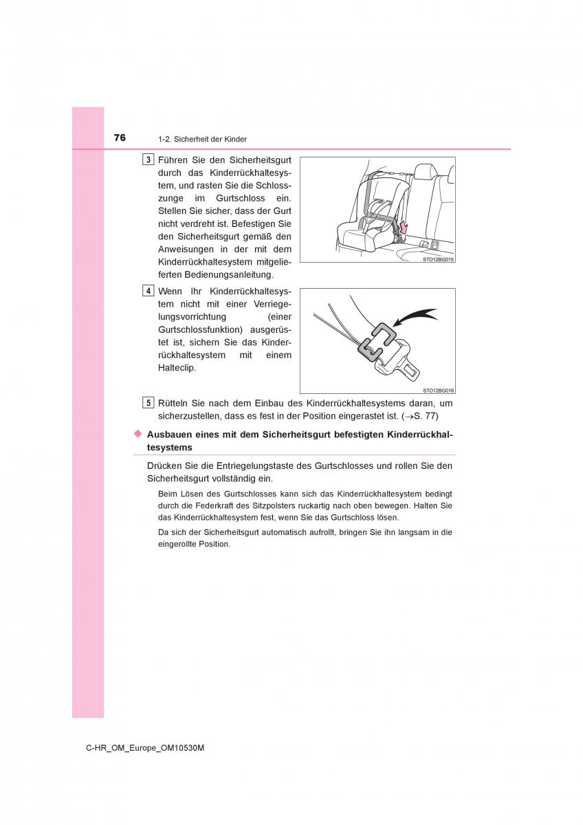 Toyota C HR Handbuch / page 76