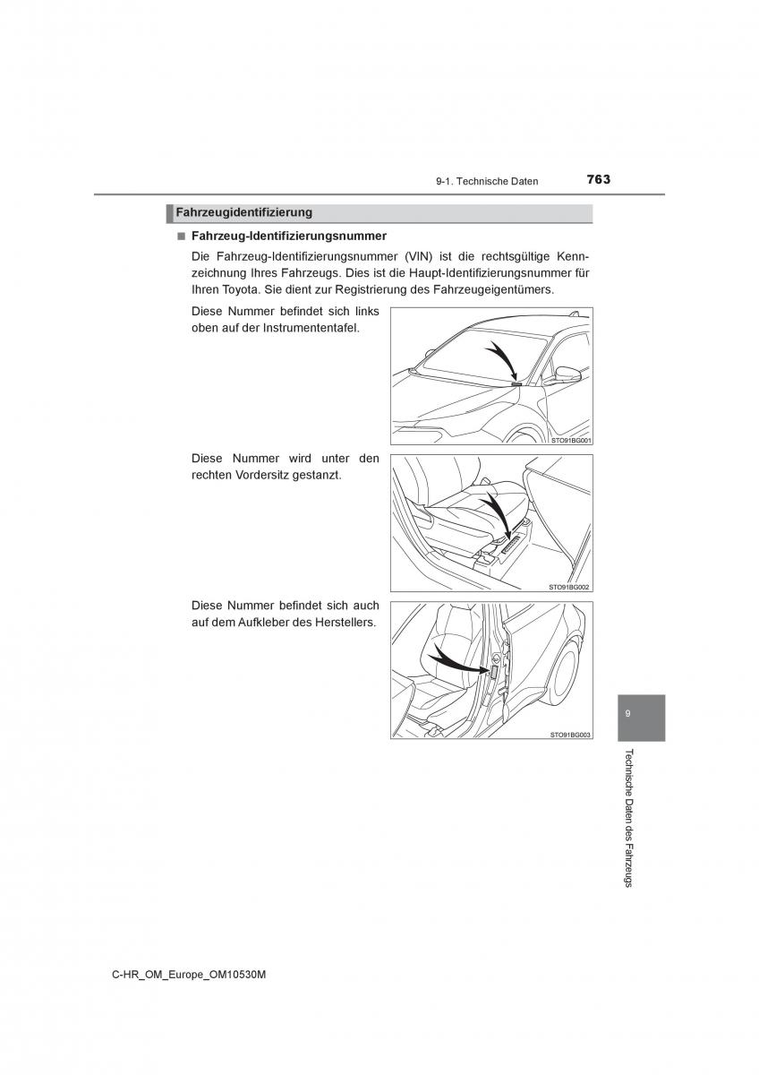 Toyota C HR Handbuch / page 763