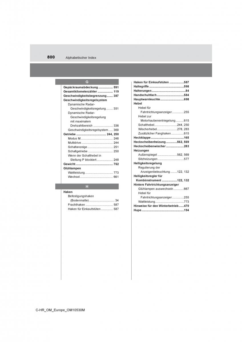 Toyota C HR Handbuch / page 800