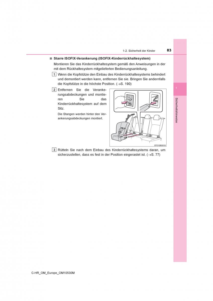 Toyota C HR Handbuch / page 83