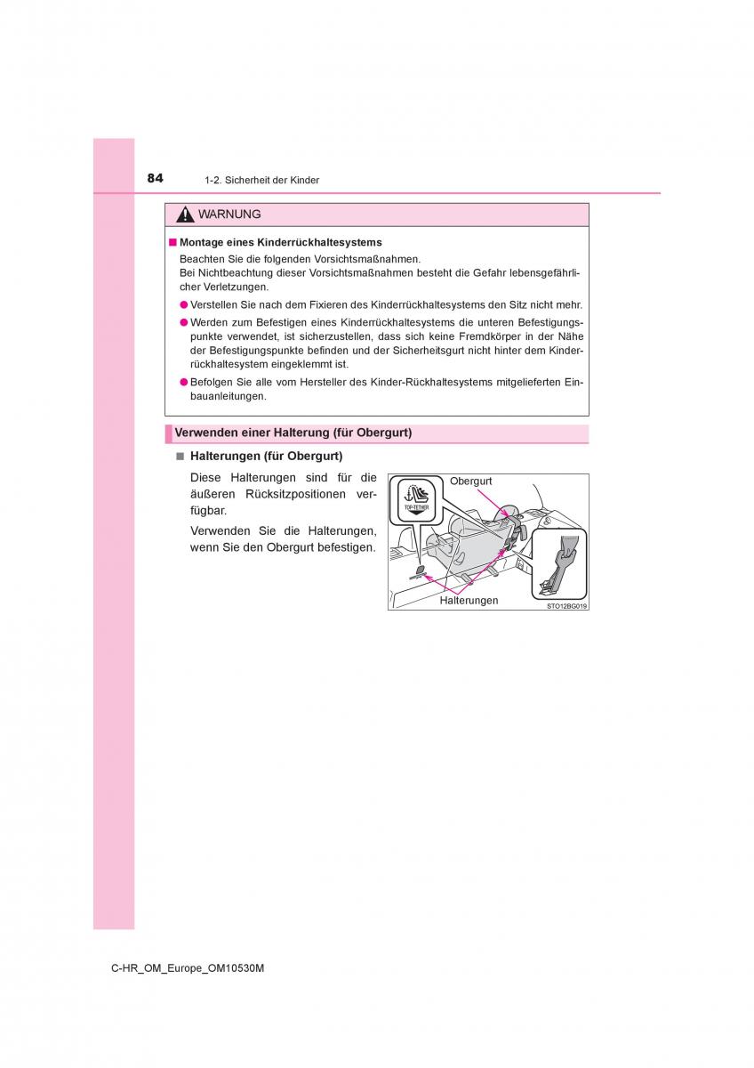 Toyota C HR Handbuch / page 84