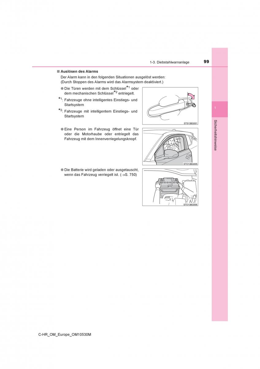 Toyota C HR Handbuch / page 99