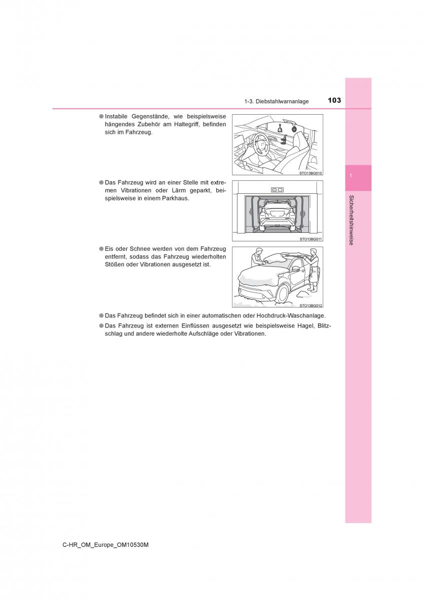 Toyota C HR Handbuch / page 103