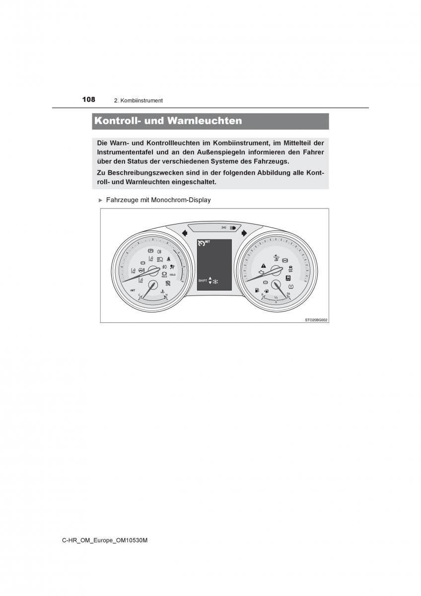 Toyota C HR Handbuch / page 108