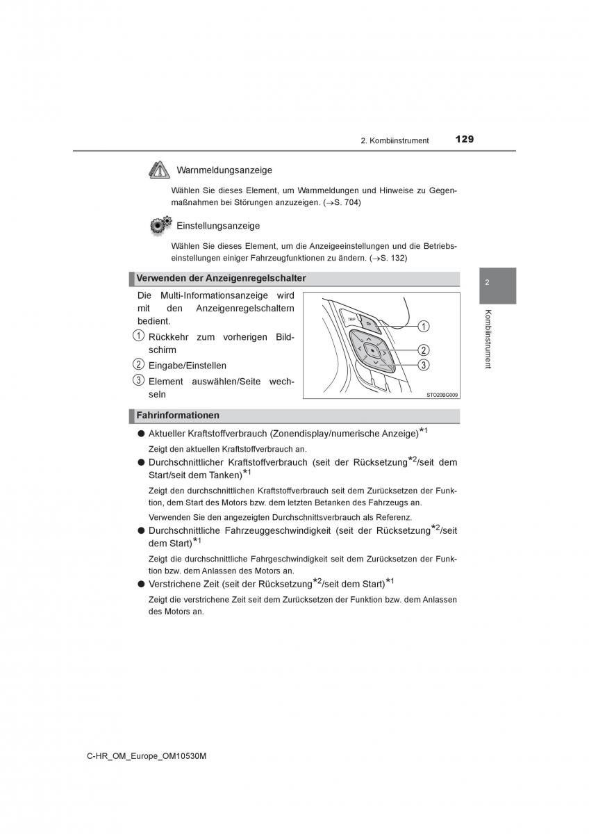 Toyota C HR Handbuch / page 129