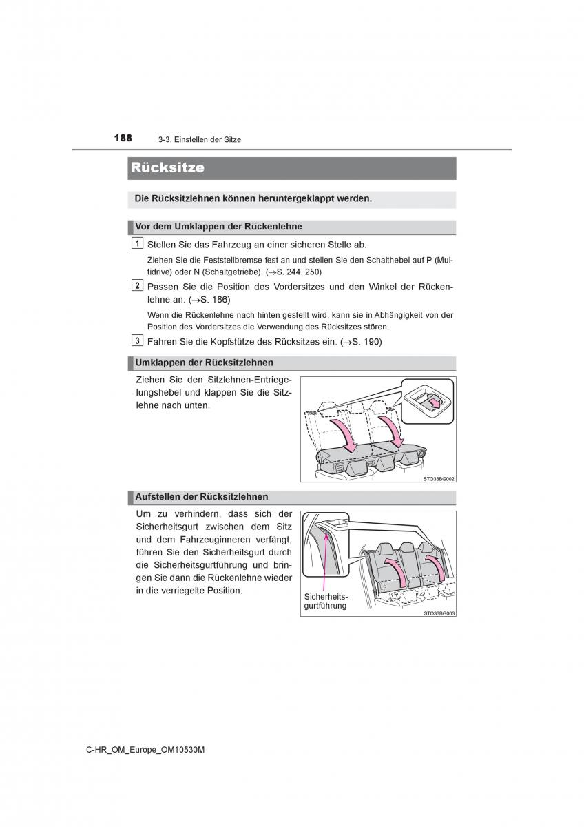 Toyota C HR Handbuch / page 188