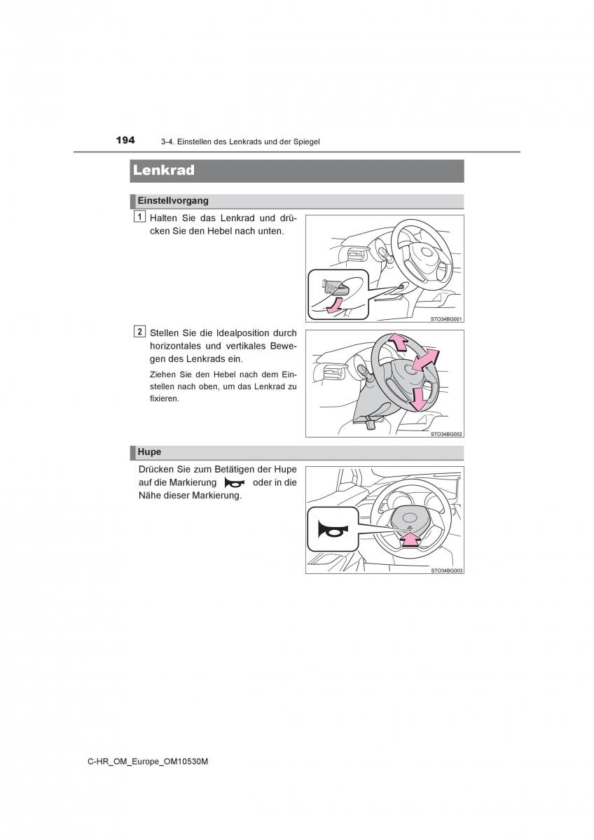 Toyota C HR Handbuch / page 194