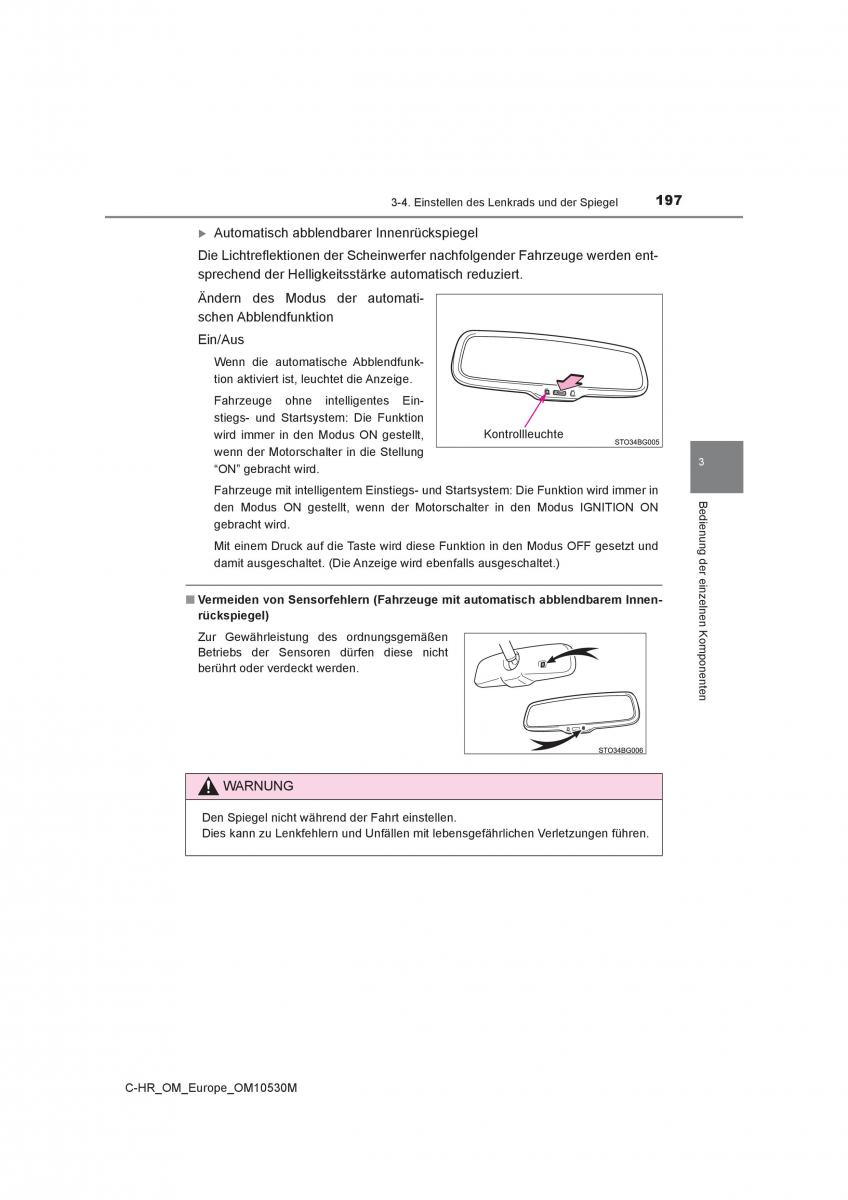 Toyota C HR Handbuch / page 197