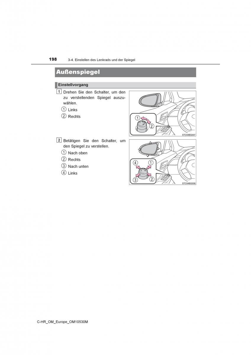 Toyota C HR Handbuch / page 198