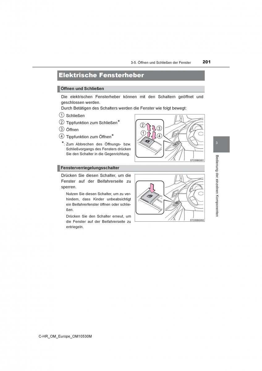 Toyota C HR Handbuch / page 201