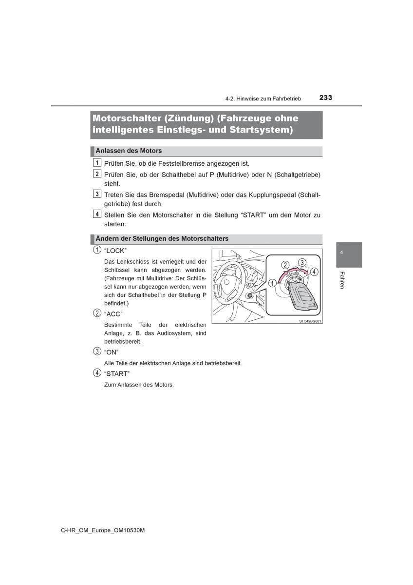 Toyota C HR Handbuch / page 233