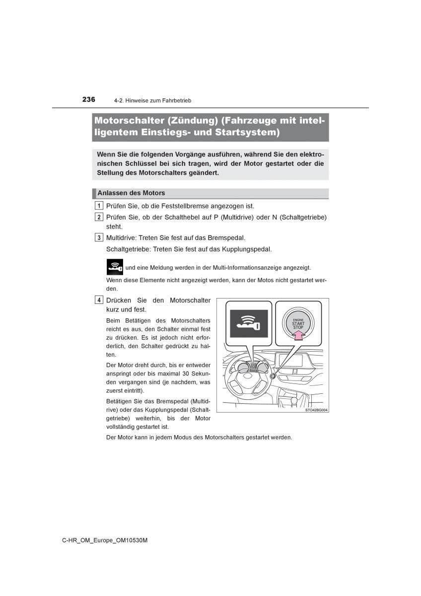 Toyota C HR Handbuch / page 236