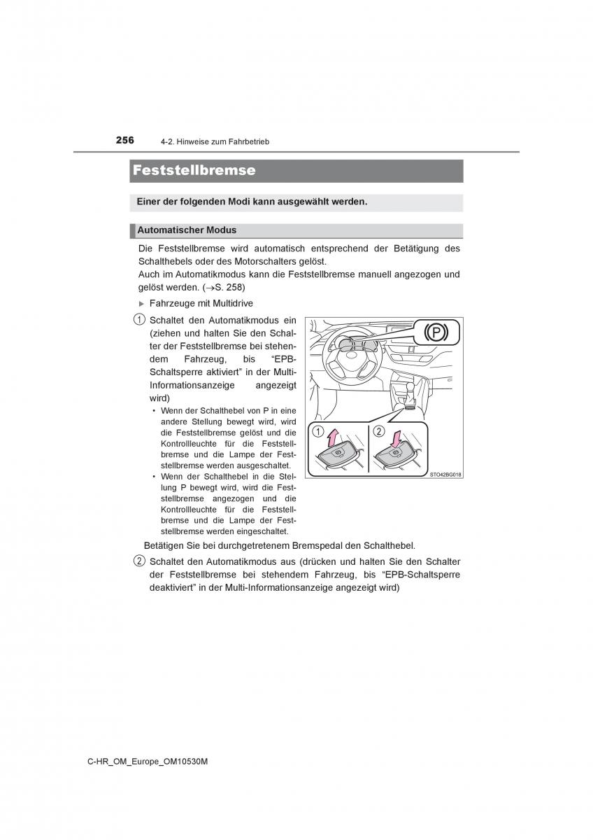 Toyota C HR Handbuch / page 256