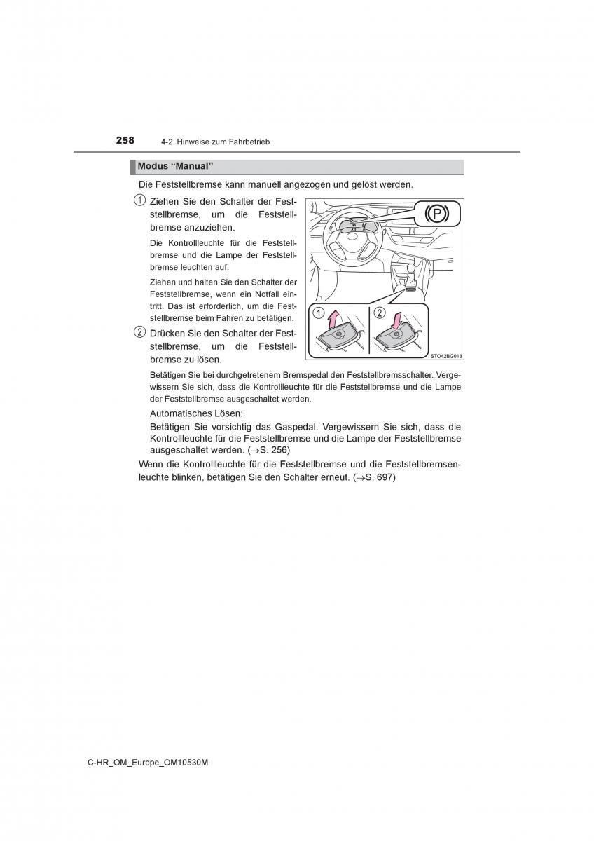 Toyota C HR Handbuch / page 258