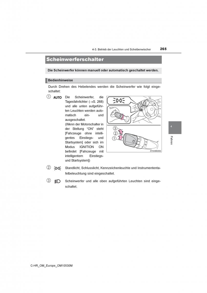 Toyota C HR Handbuch / page 265