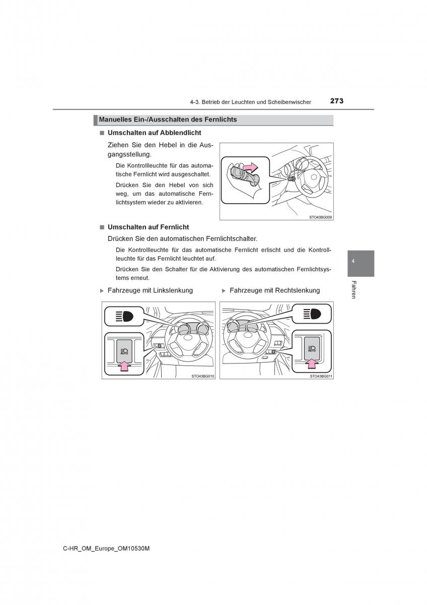 Toyota C HR Handbuch / page 273