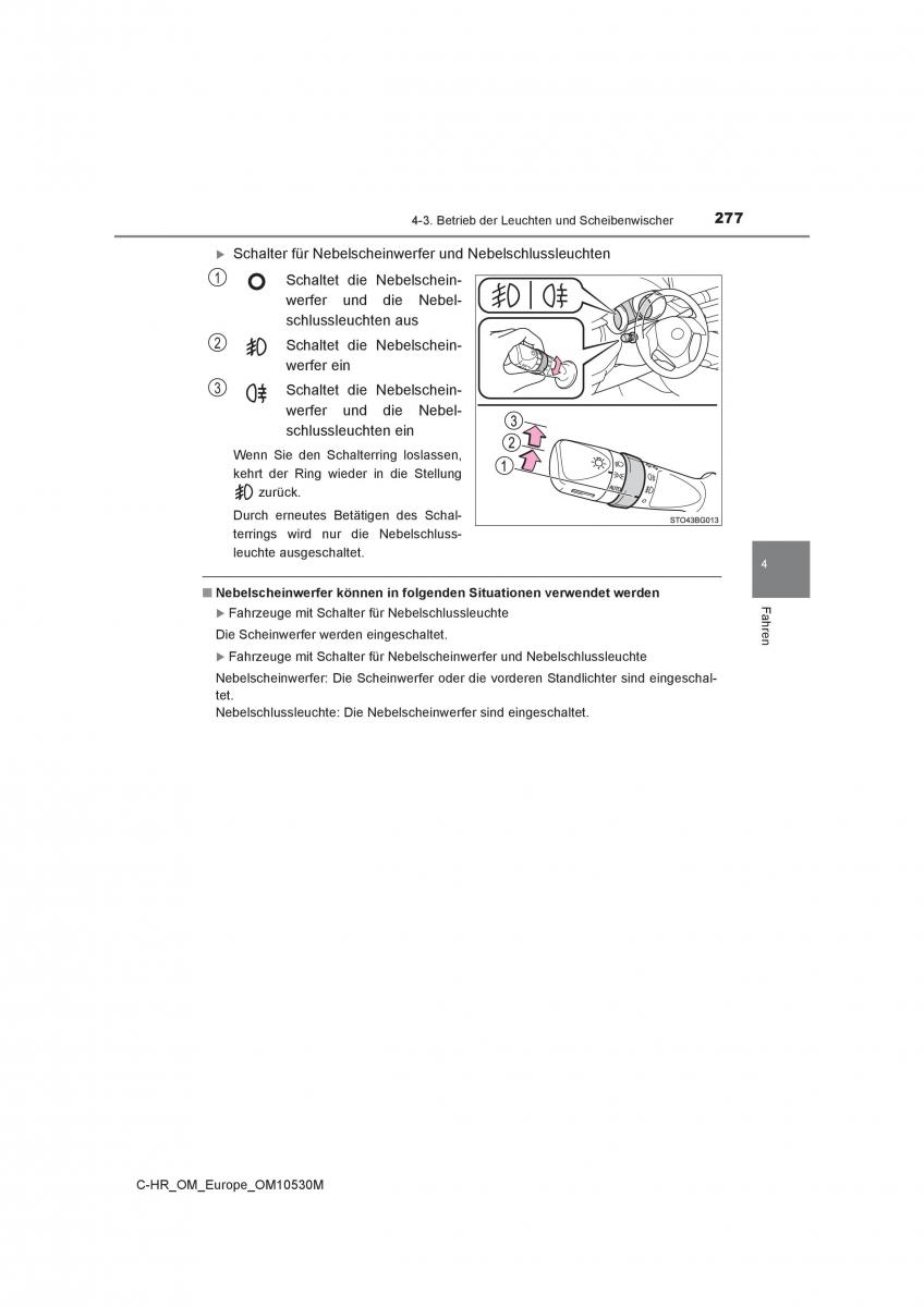 Toyota C HR Handbuch / page 277