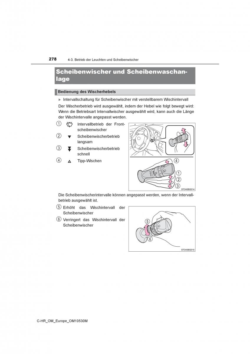 Toyota C HR Handbuch / page 278