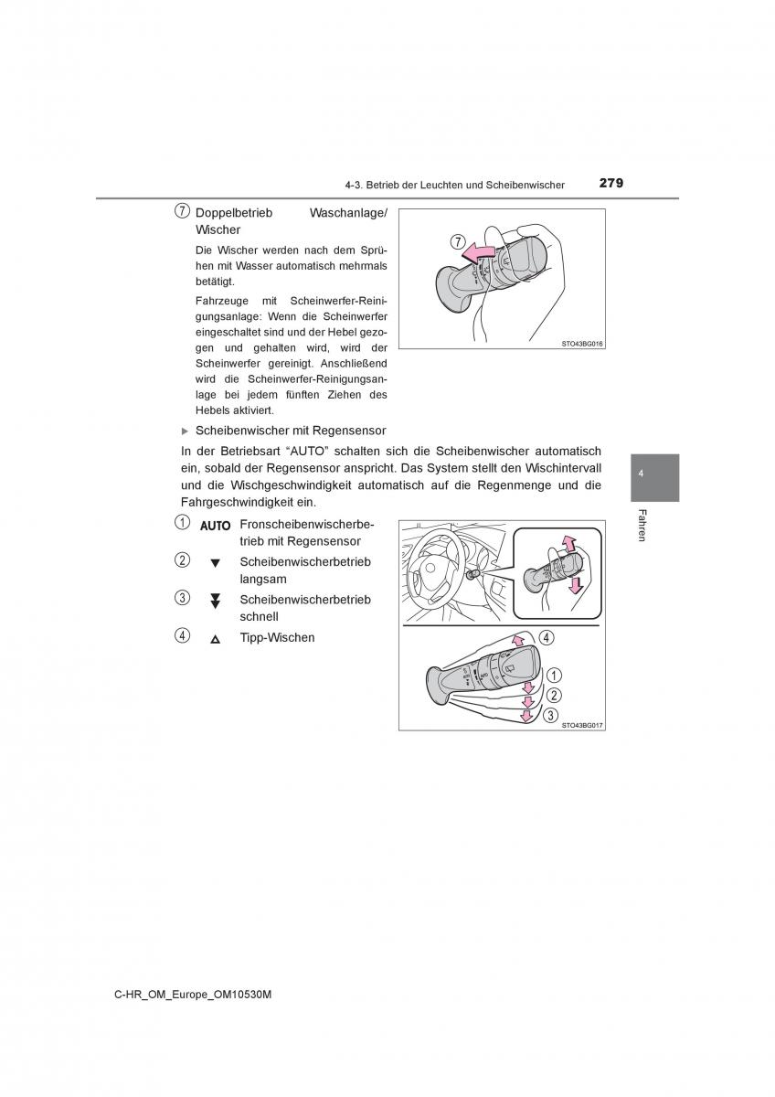 Toyota C HR Handbuch / page 279