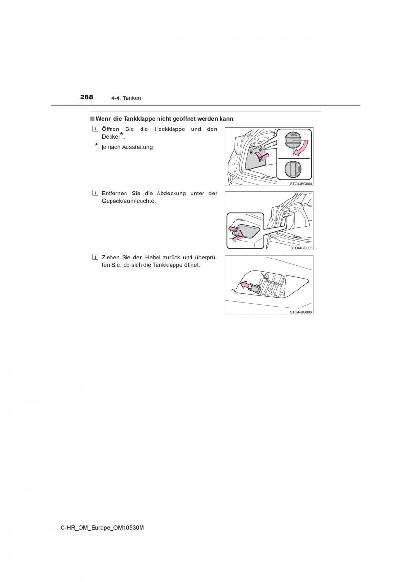 Toyota C HR Handbuch / page 288