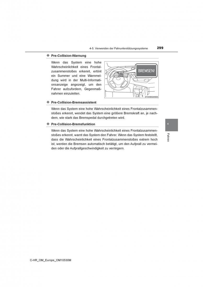 Toyota C HR Handbuch / page 299