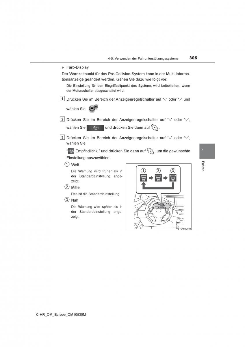 Toyota C HR Handbuch / page 305