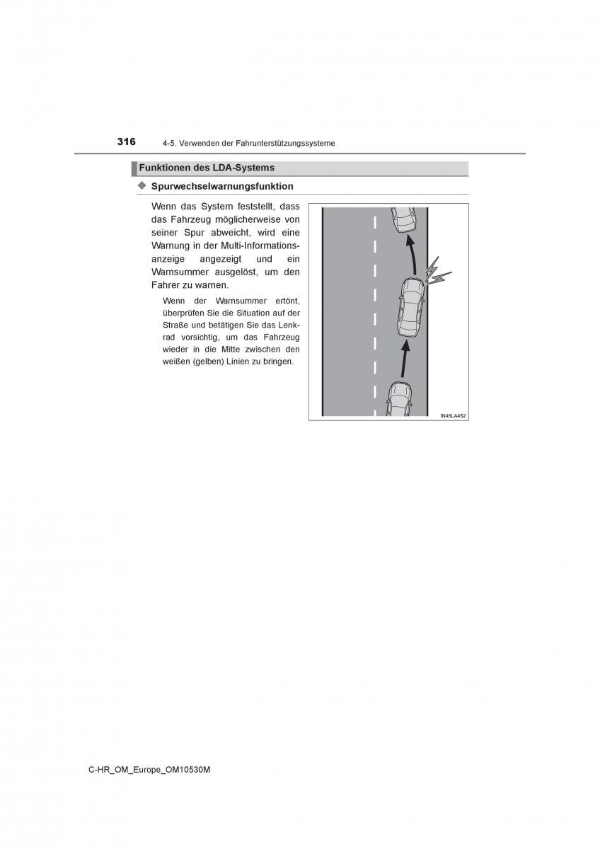 Toyota C HR Handbuch / page 316